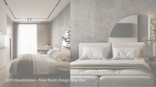 Standard room with a king-sized bed, desk, private bathroom and a flat-screen TV